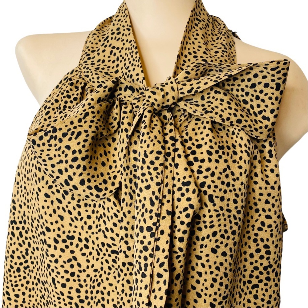 Reset by Jane Sleeveless Front Tie Print Blouse S - Picture 4 of 6